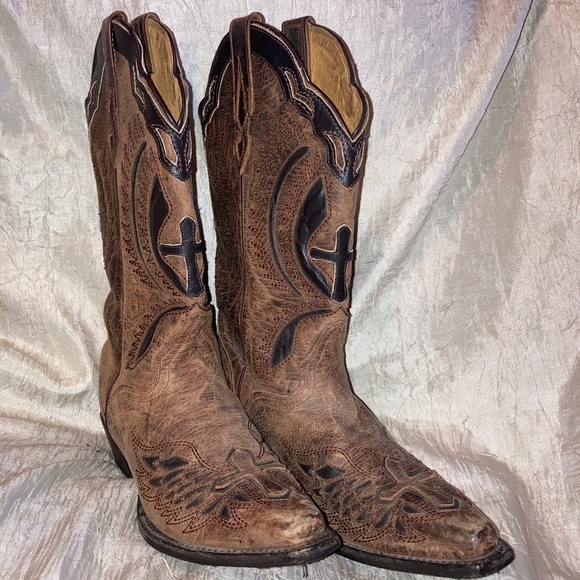 JB DILLON HANDMADE WESTERN BOOTS WOMENS SIZE 7.5B - Picture 1 of 9
